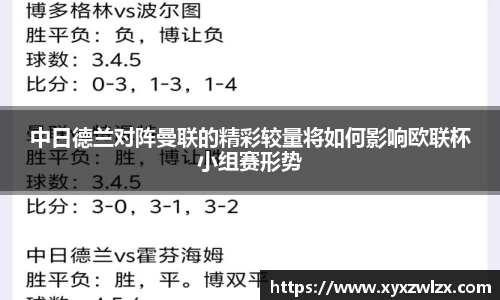 中日德兰对阵曼联的精彩较量将如何影响欧联杯小组赛形势
